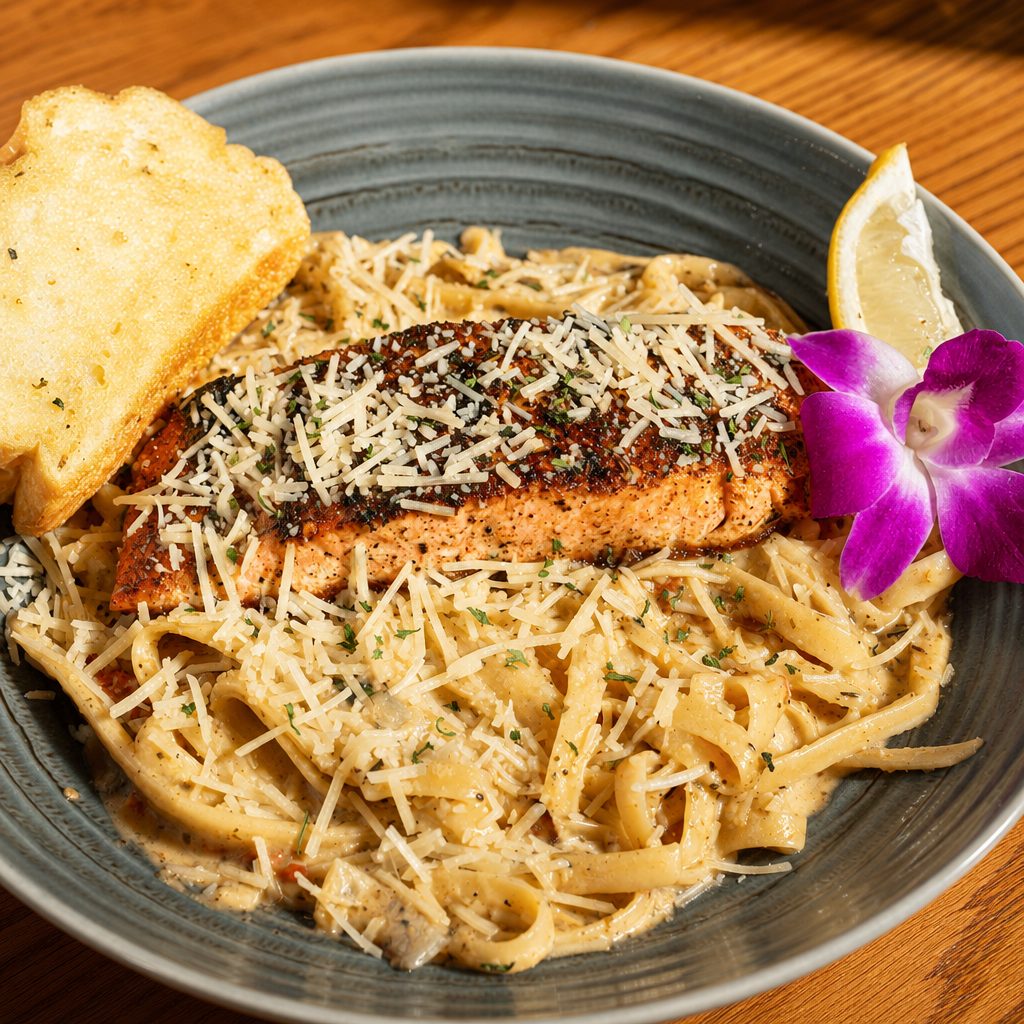 Tuscan Salmon Pasta.